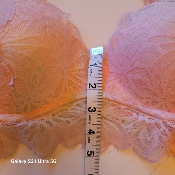 Victorias Secret Pink Date Push Up Rainbow Pastel Lacy Racerback Bralette Size M - Picture 13 of 15